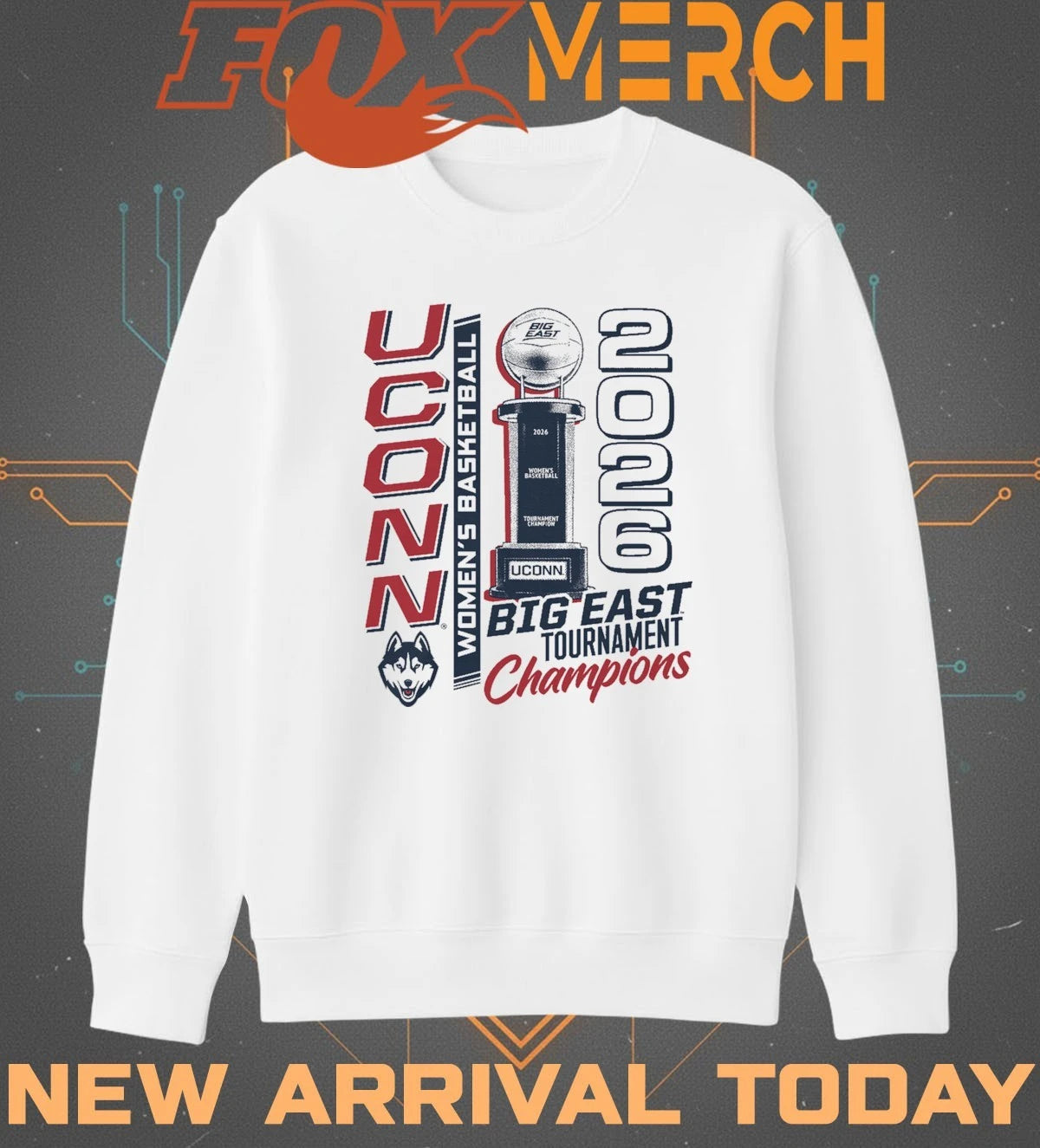 Uconn Huskies 2026 Big East Tournament Champions Trophy t-shirt