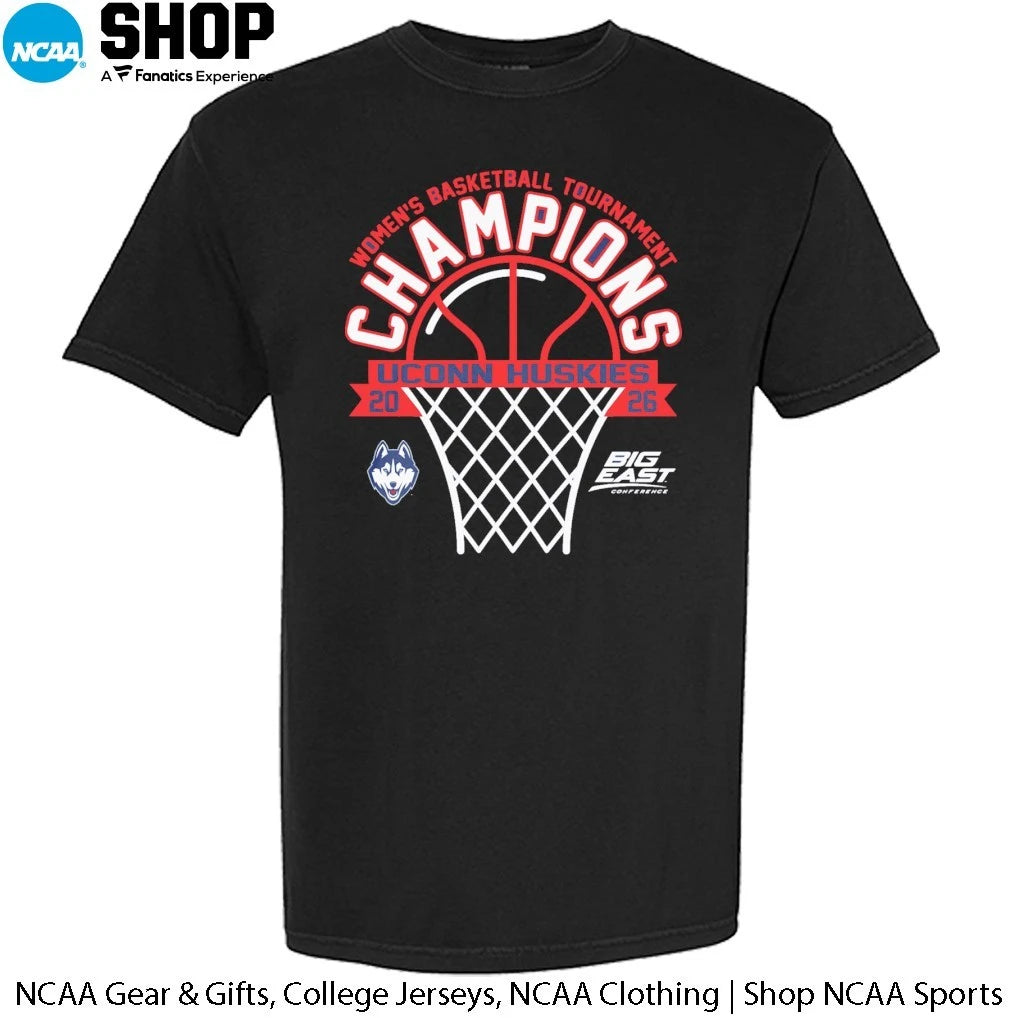 UConn Huskies 2026 Big East Women’s Basketball Tournament Champions T-Shirt