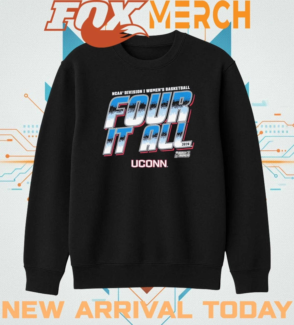 Uconn Huskies 2026 NCAA Division I Women’s Basketball Four It All t-shirt