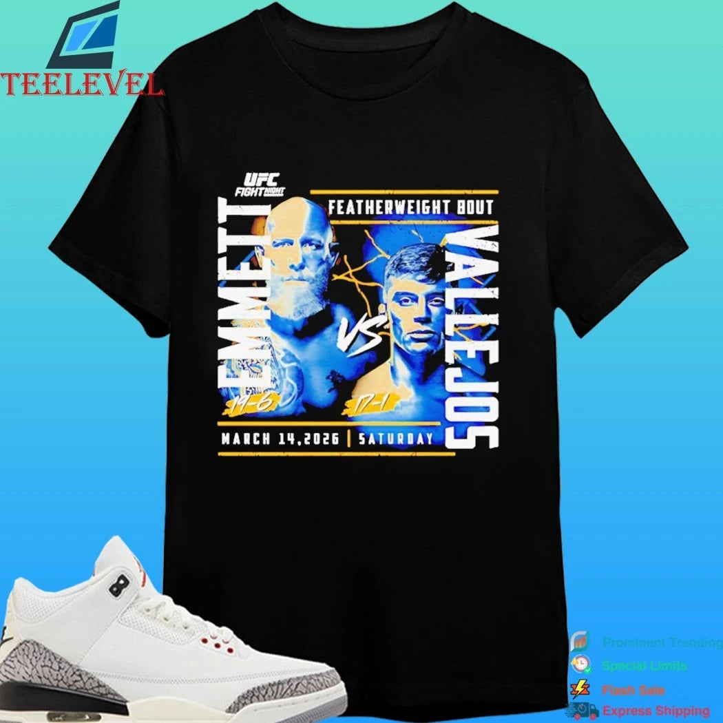 Ufc Fight Night 2026 Emmett Vs. Vallejos Shirt