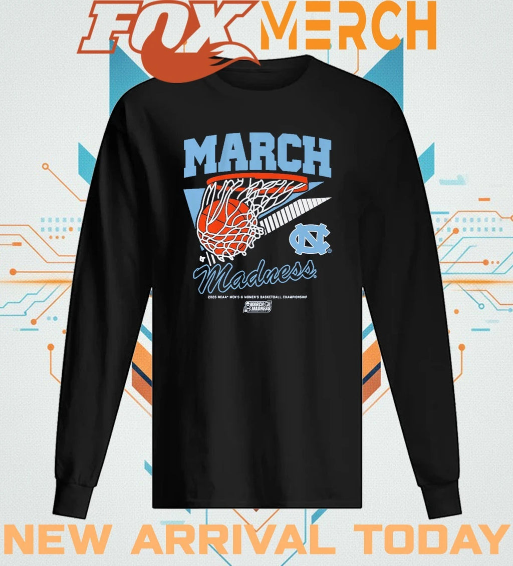 UNC Tar Heels MBB &amp; WBB 2026 March Madness Retro Swish t-shirt