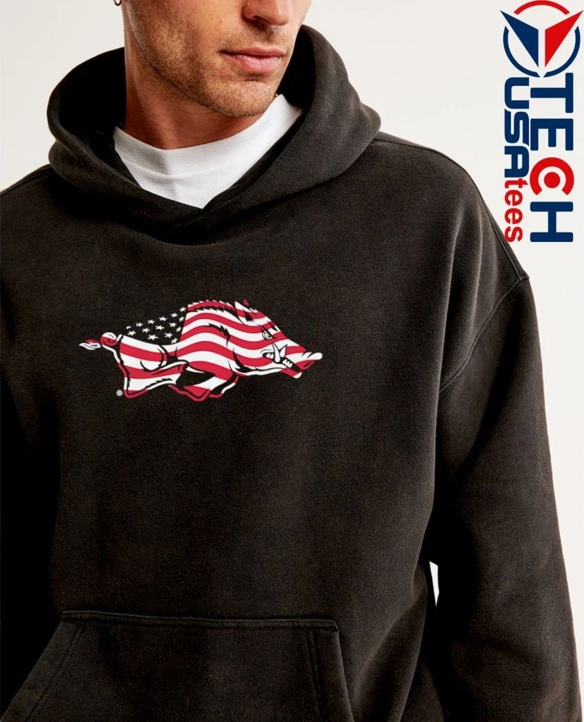 Arkansas Razorbacks Patriotic Marks Primary logo shirt