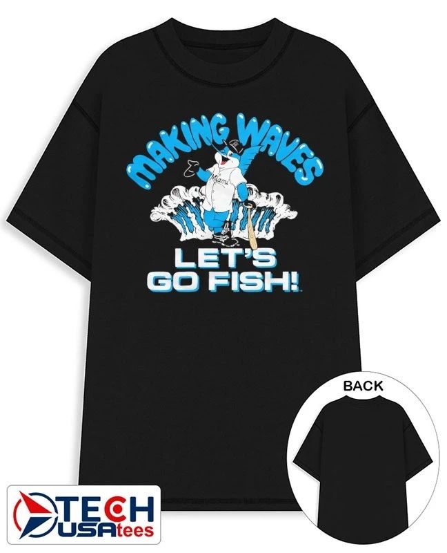 Miami Marlins Billy The Marlin let’s go fish mascot shirt by homage