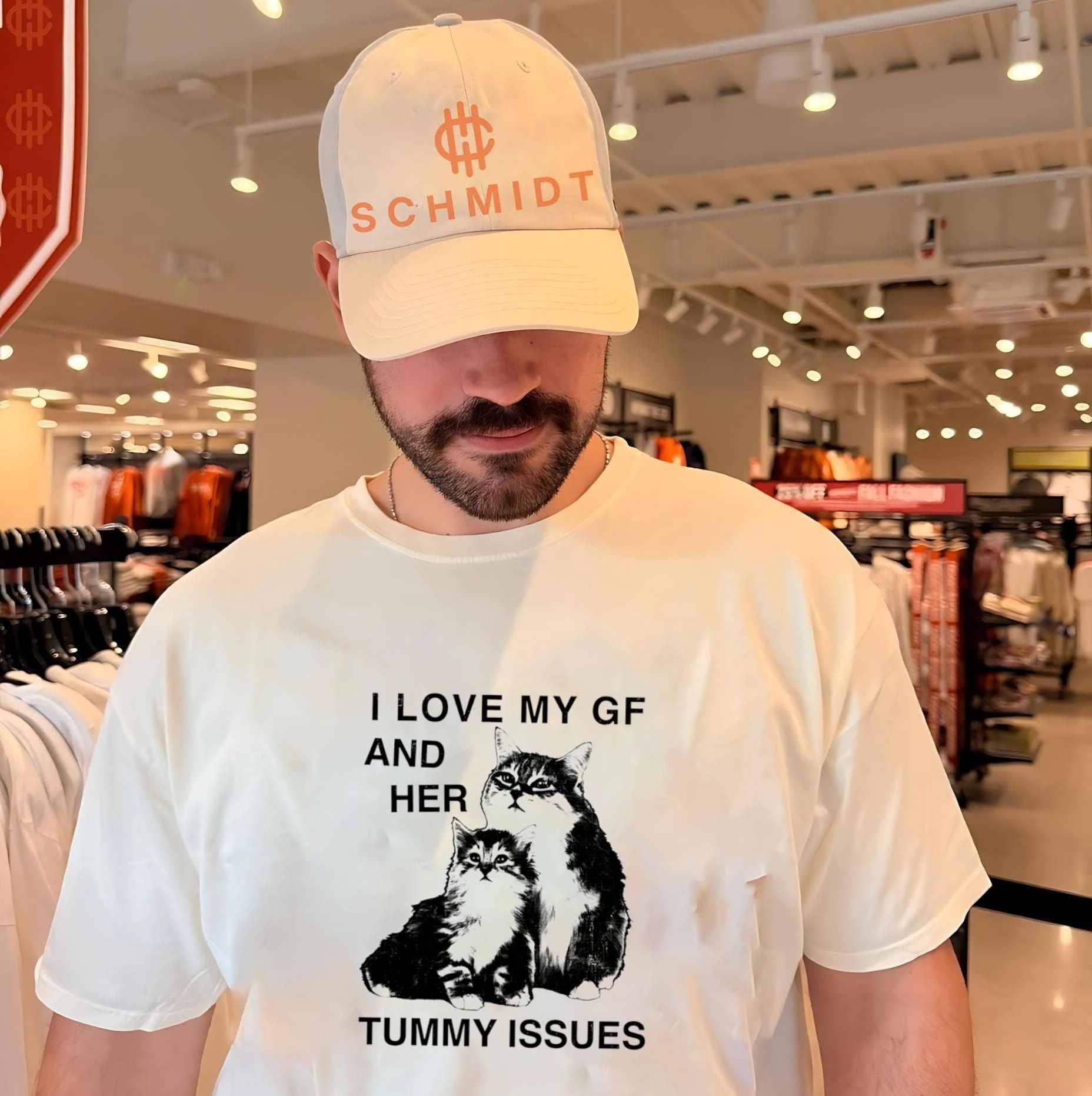 I Love My GF and Her Tummy Issues funny cat shirt