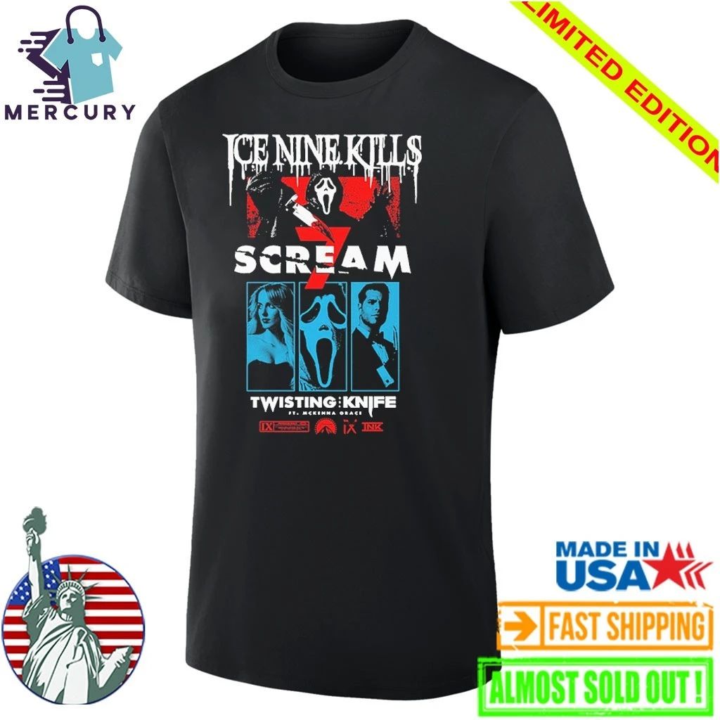 Ice Nine Kills Scream 7 Twisting Knife Curtain Call Shirt