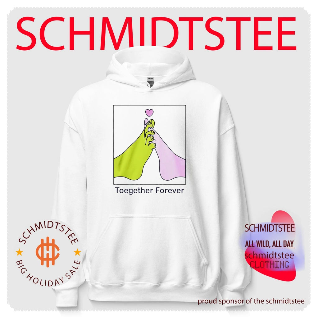 Together Forever Green And Pink Feet Interlocked With Heart Shirt