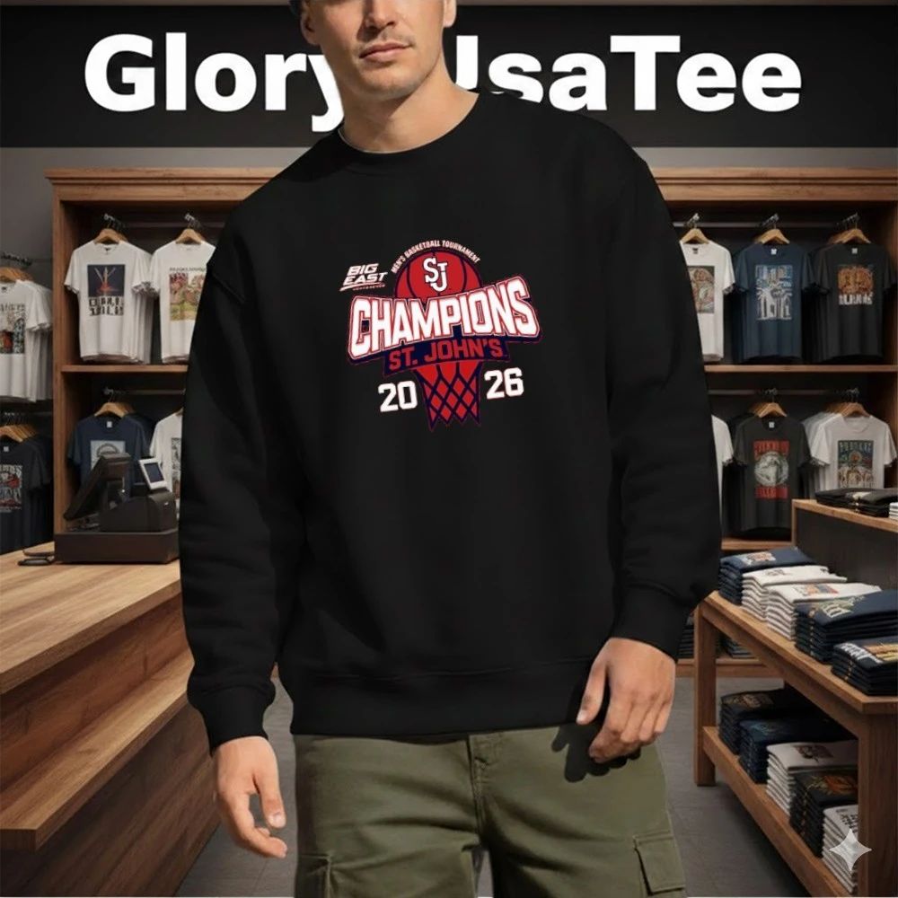 St. John’s Red Storm Blue 84 Unisex 2026 Big East Men’s Basketball Tournament Champions T-Shirt