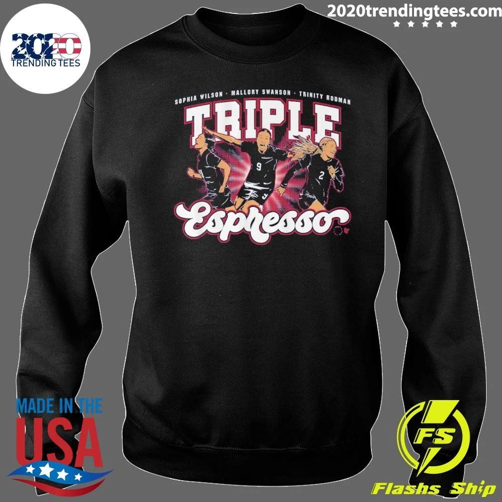 Triple Espresso Women’s Soccer 2026-2027 Mallory Swanson Trinity Rodman Sophia Wilson Shirt