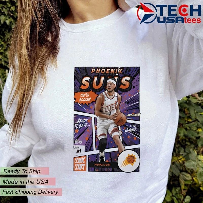 Devin Booker Phoenix Suns Topps comic shirt