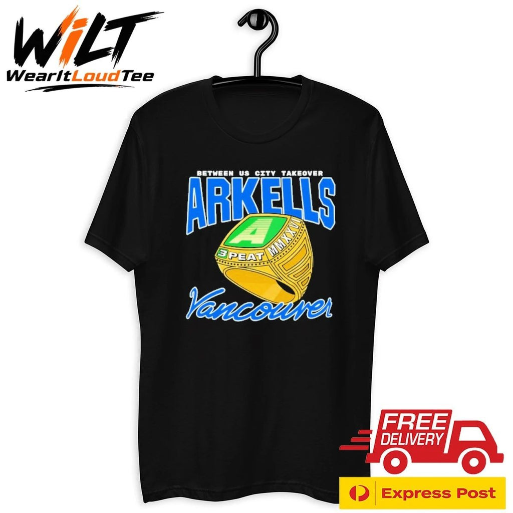 Arkells Vancouver Between Us City Takeover 3 Peat 2026 Ring Shirt