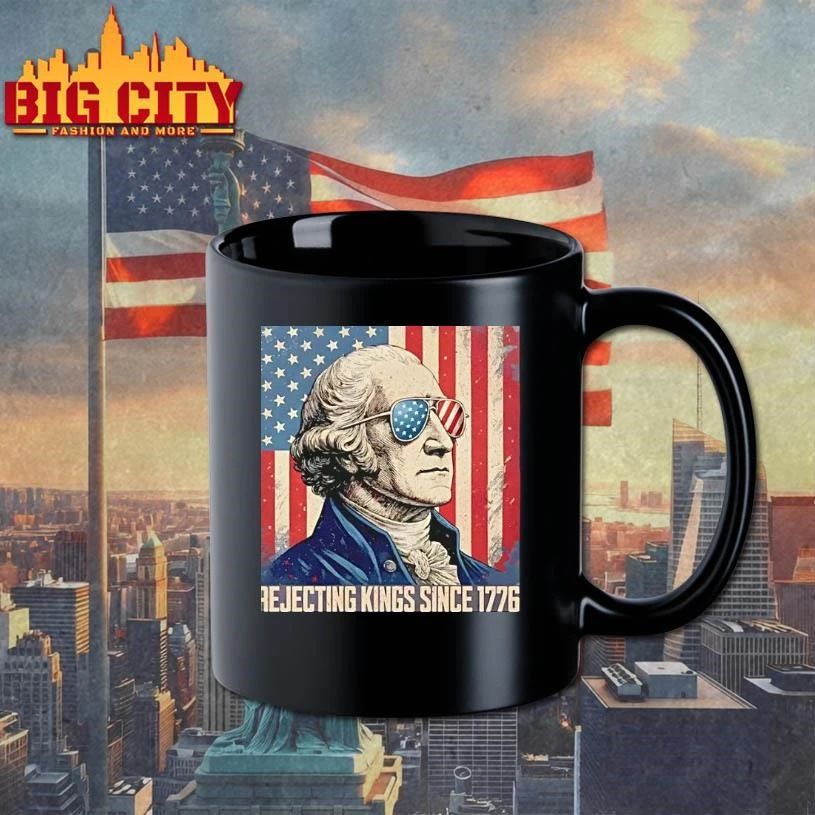 George Washington Rejecting Kings Since 1776 Protest American Flag Shirt