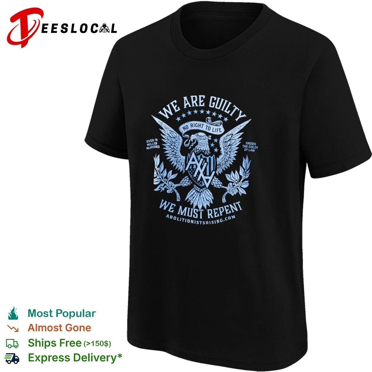 We Are Guilty We Must Repent Abolitionists Rising T-shirt