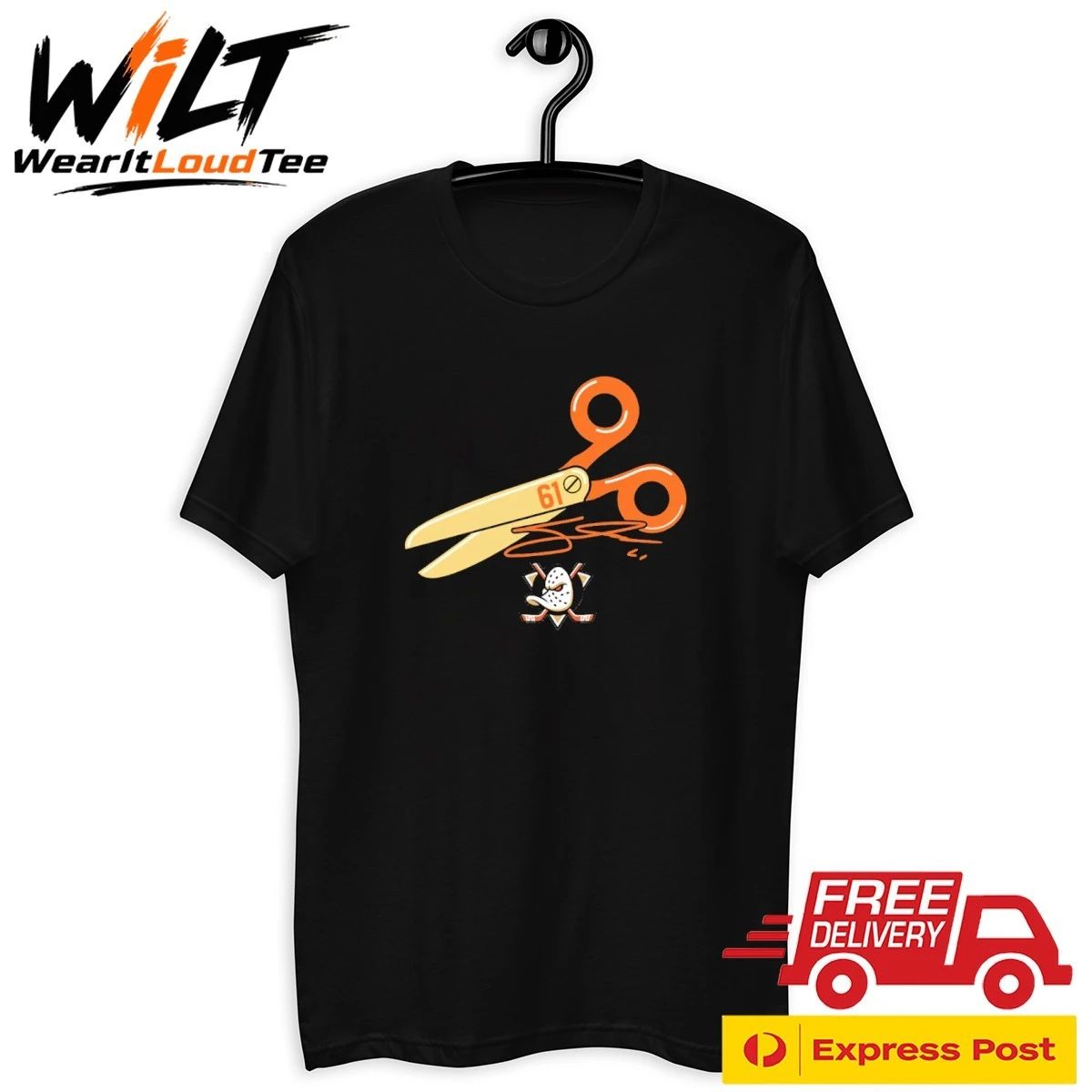 Anaheim Ducks Cutter Gauthier Scissors Shirt