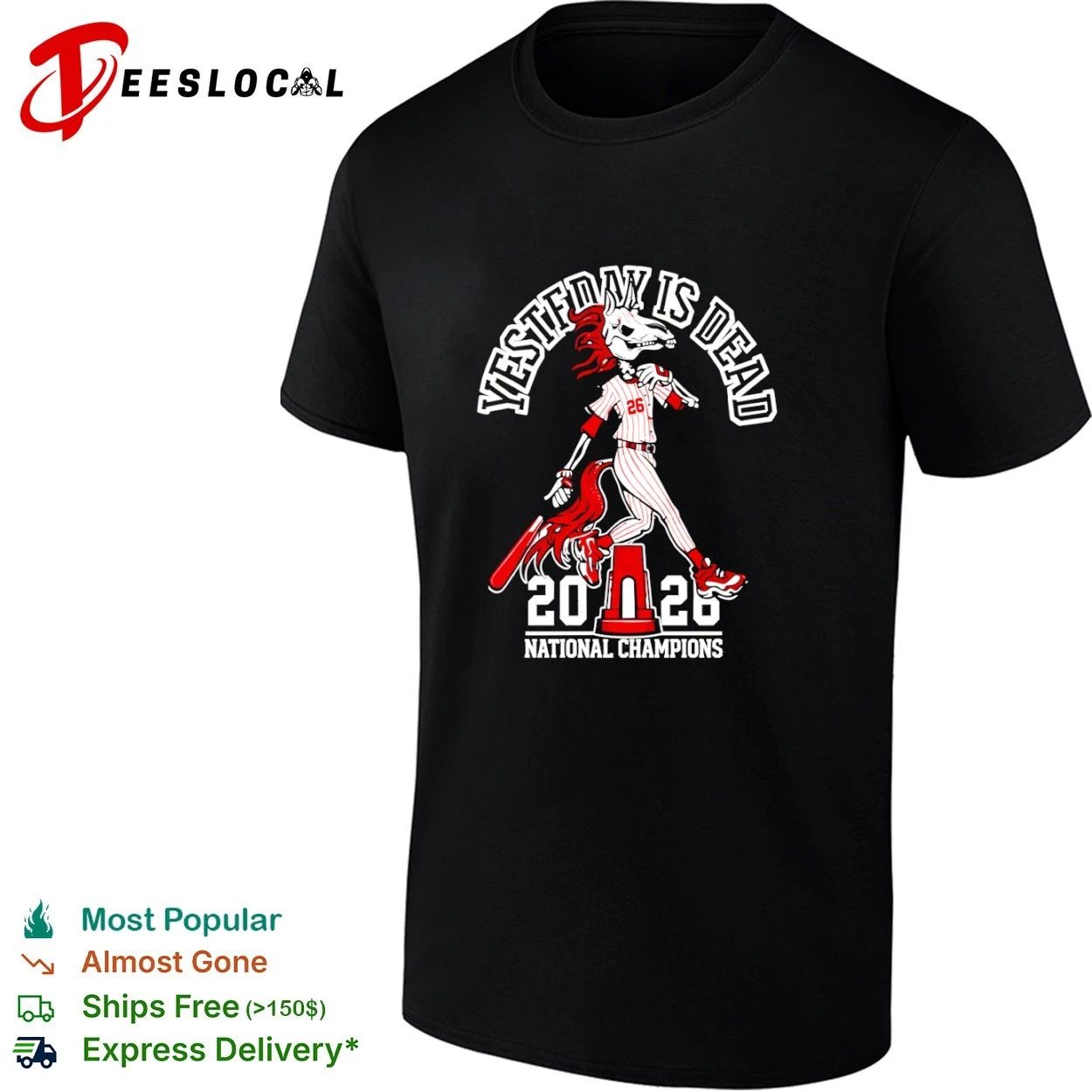Yesterday Is Dead 2020 National Champions Baseball T-shirt