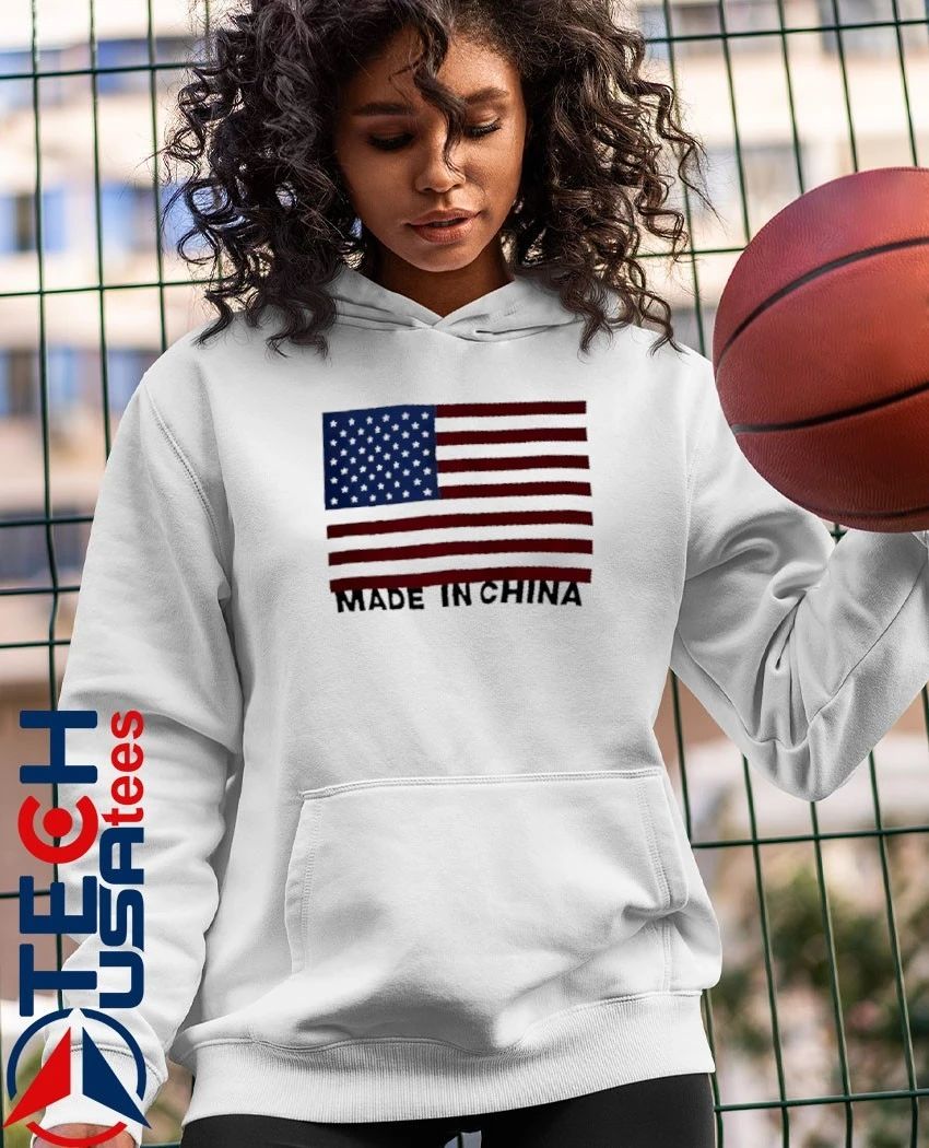 Made in China USA flag shirt by vintagetees