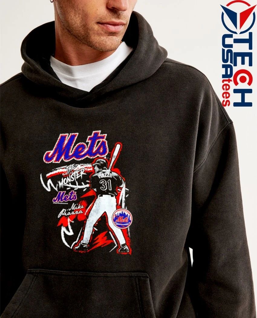Mike Piazza New York Mets chalked up player shirt