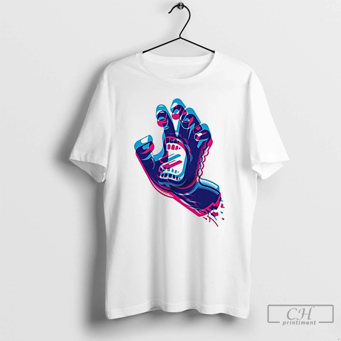 Classic Offset Scream Hand Graphic