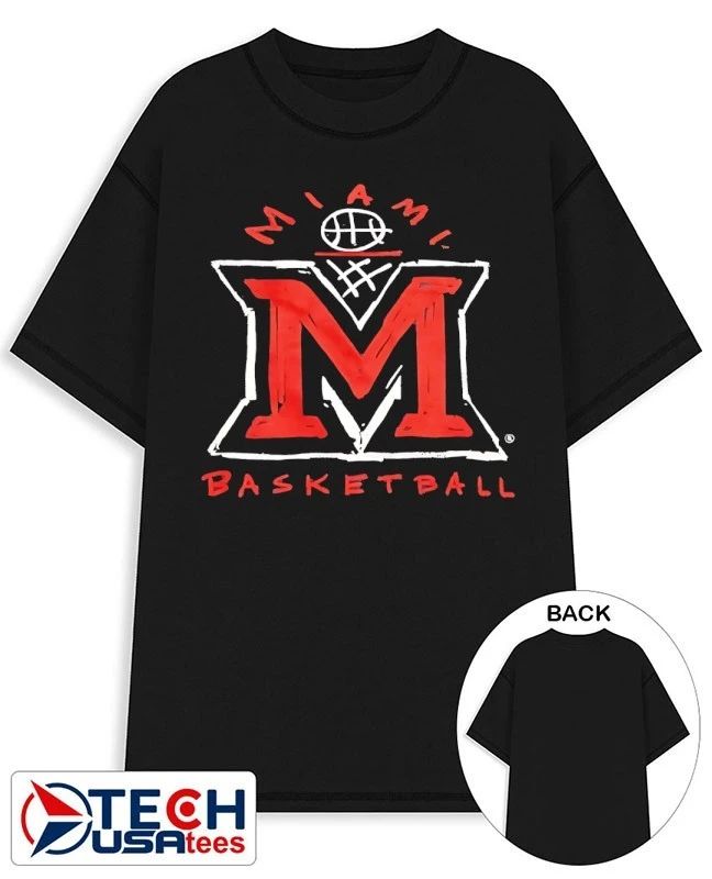 Miami RedHawks Basketball Big M logo shirt