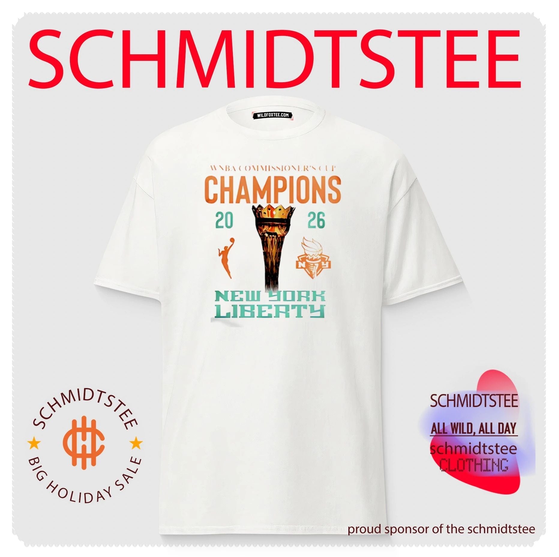 New York Liberty 2026 WNBA Commissioner’s Cup Champions trophy shirt