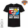 My Road To Self Love Is Built With A Ton Of Hot Dogs Vintage Comic Crying Girl Shirt