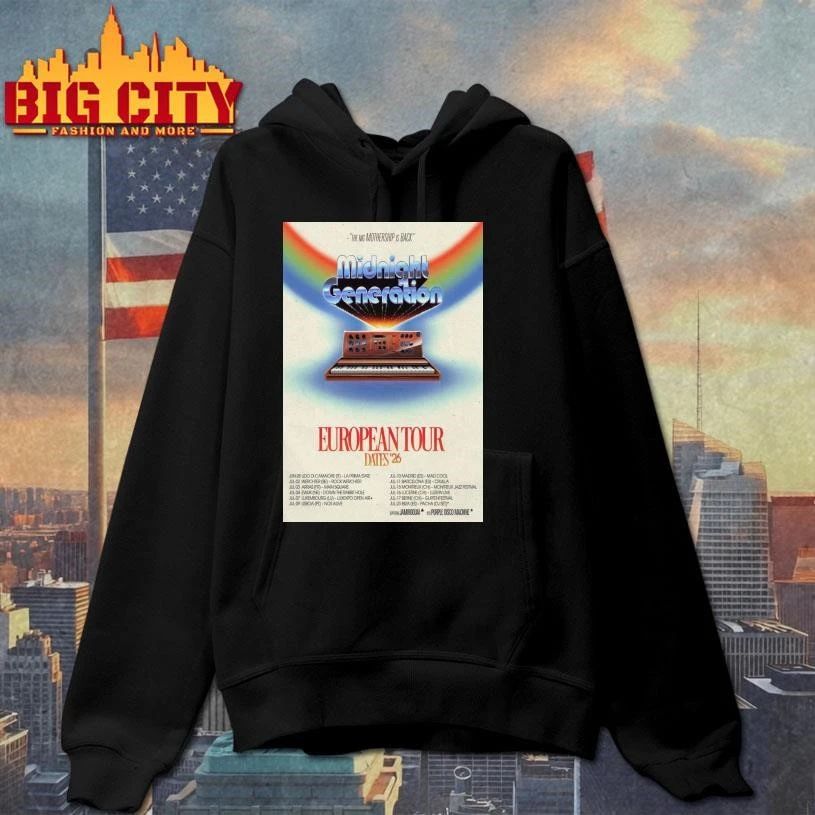 Midnight Generation European Tour 2026 Poster Shirt