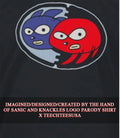 Sanic and Knackles logo parody shirt