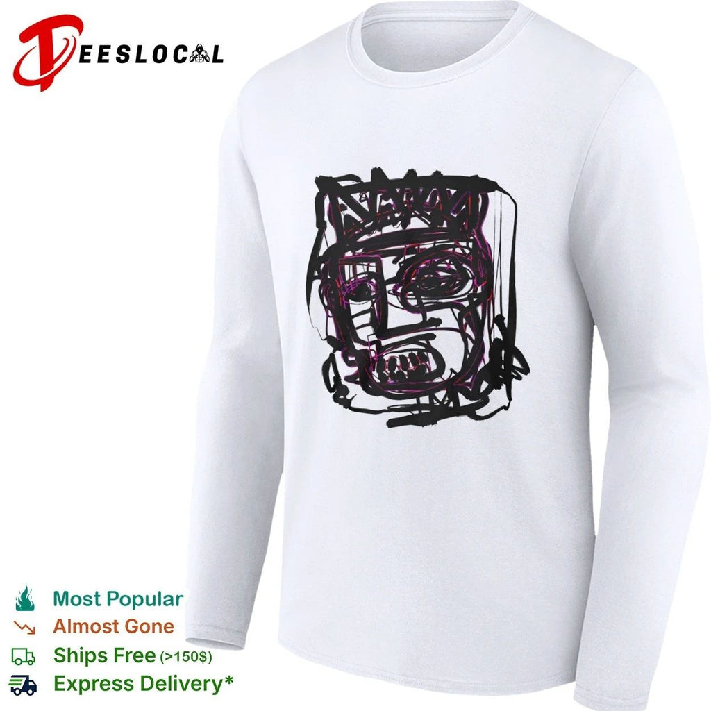 Jean-Michel Basquiat Crowned Abstract Face T-shirt