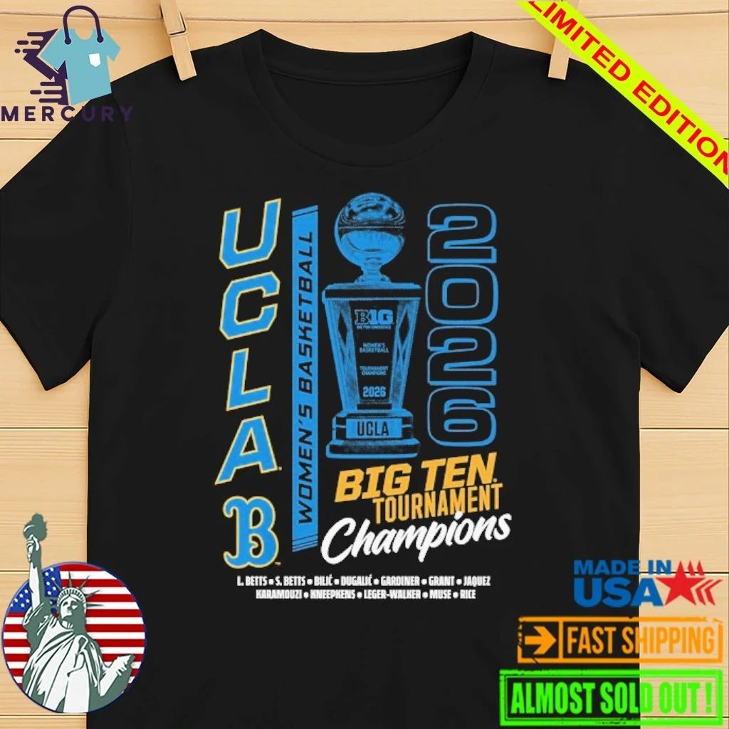 UCLA Bruins 2026 Big Ten Tournament Champions Trophy Shirt