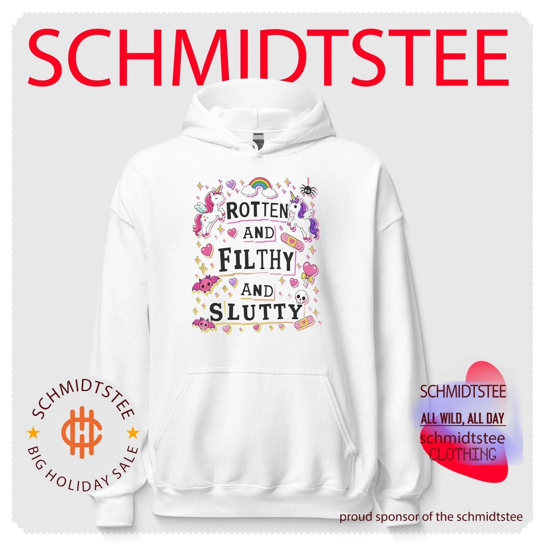 Rotten and Filthy and Slutty with Unicorns and Bats shirt