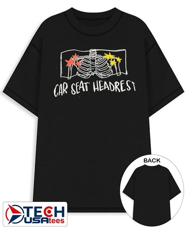 Car seat headrest skeleton shirt