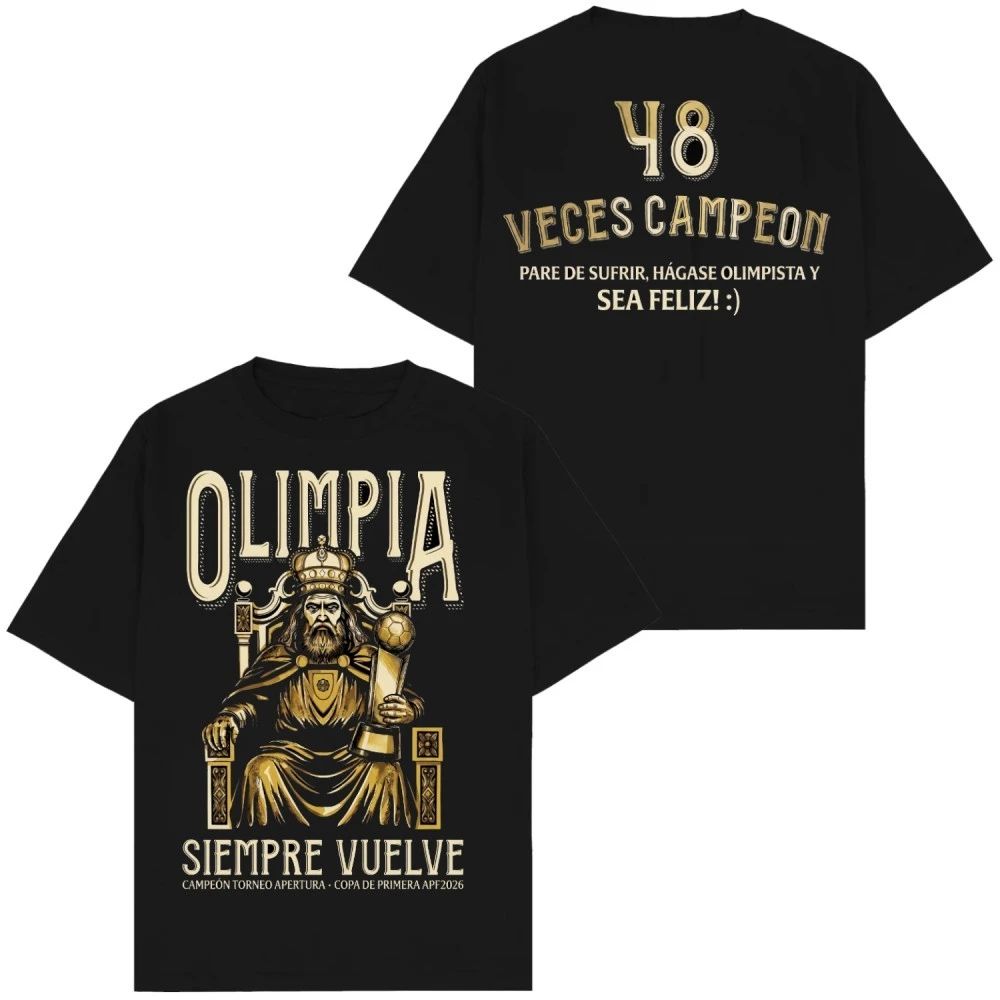 Olimpia Siempre Vuelve 48 Campeon Torneo Apertura Copa De Primera APF 2026 Shirt