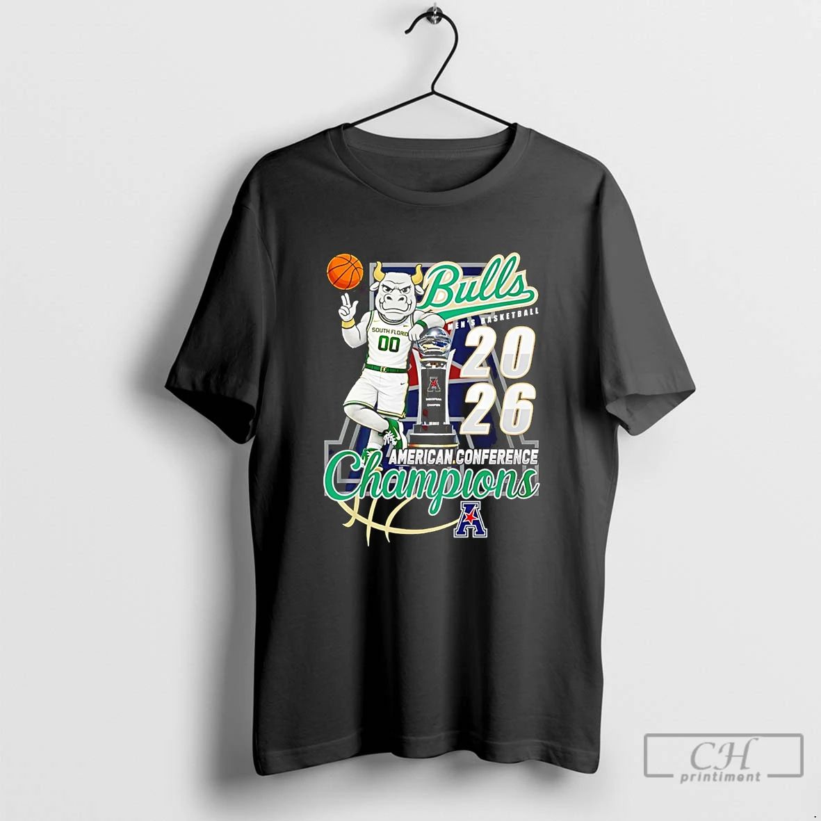 Classic South Florida Bulls American Conference Champions 2026 Mascot