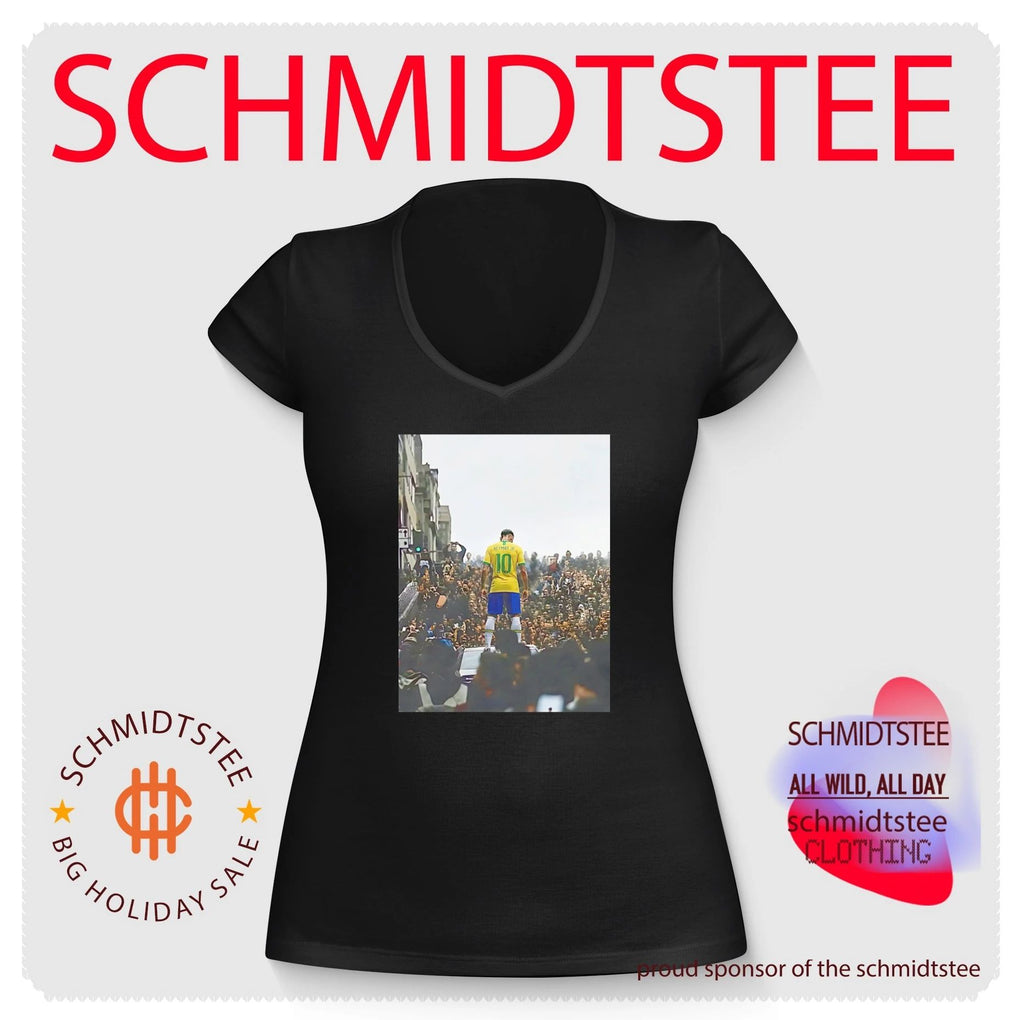 Neymar Jr facing crowd portrait shirt