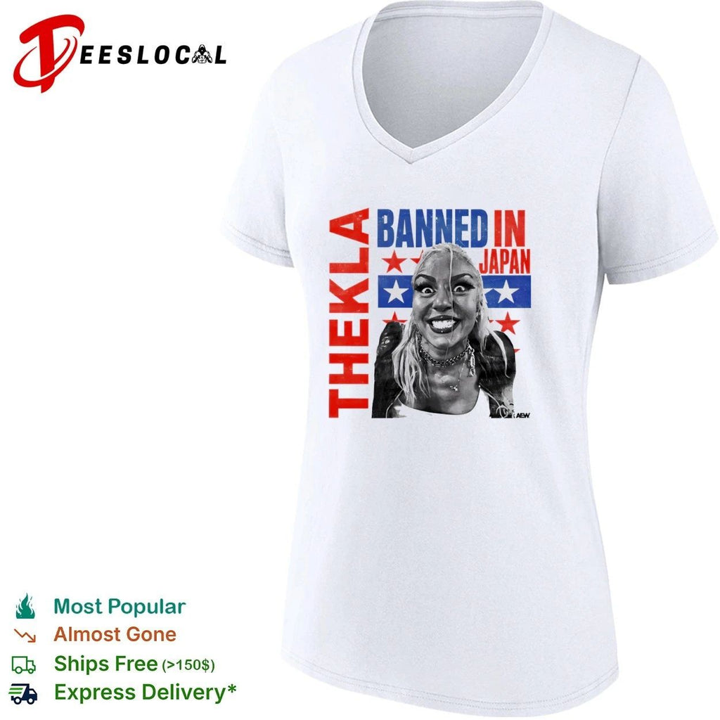 Thekla Banned in Japan AEW Wrestling T-shirt