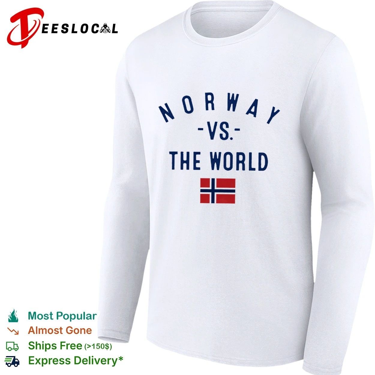 Norway Vs the World Norwegian Flag Pride Heritage T-shirt