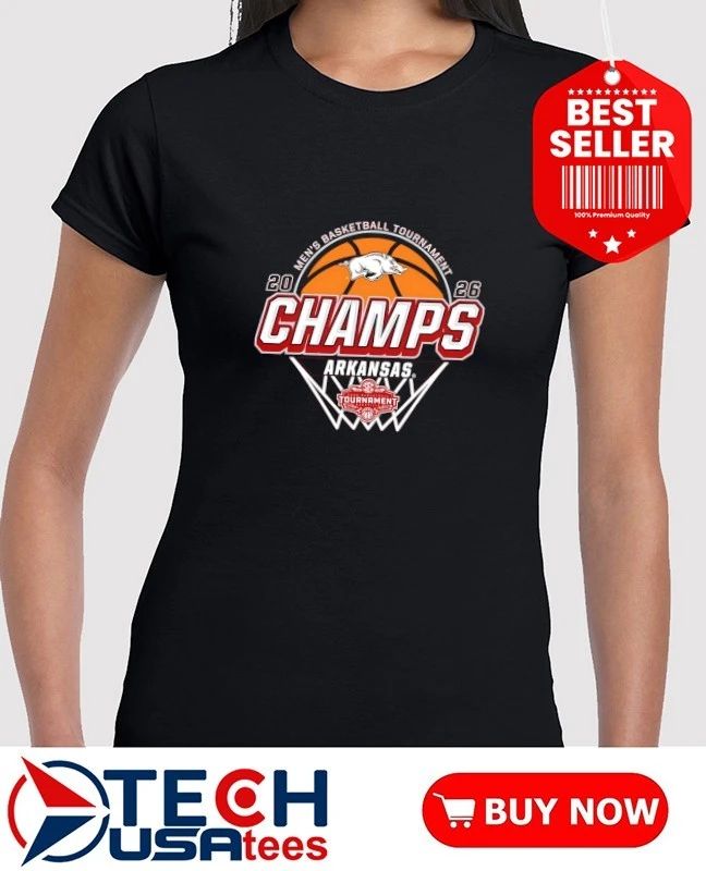 Arkansas Razorbacks 2026 SEC Men’s Basketball Tournament Champions logo shirt