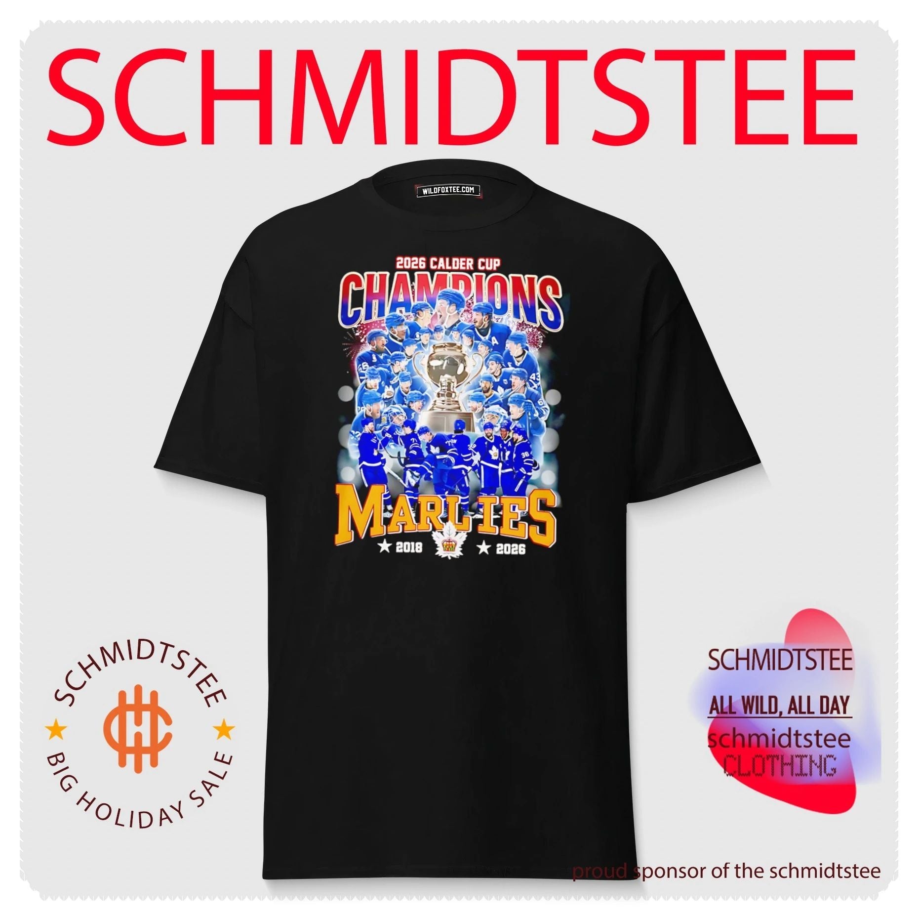 Toronto Marlies 2026 Calder Cup Champions players collage 2018-2026 shirt