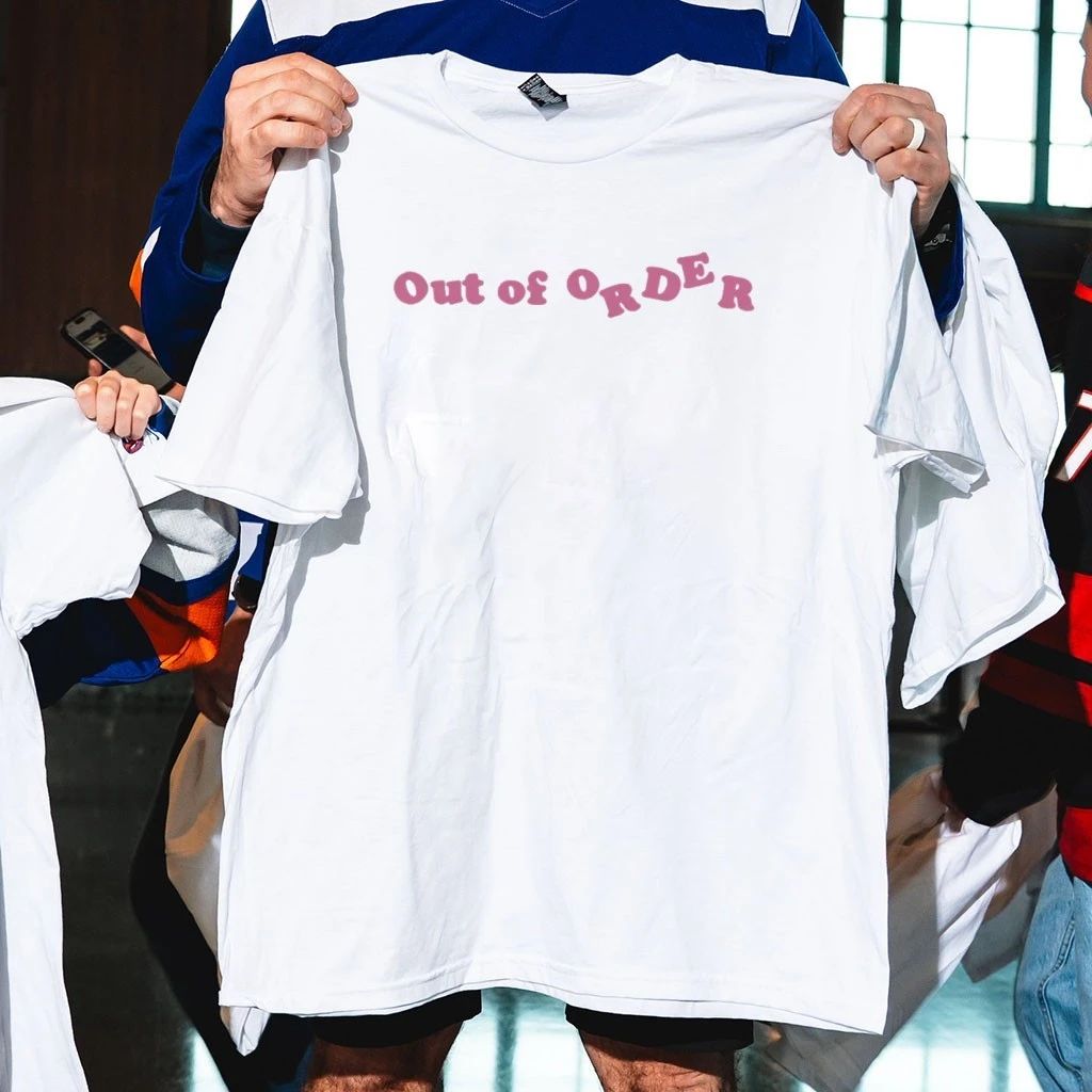 Adwoa Aboah Wearing Out of Order Shirt