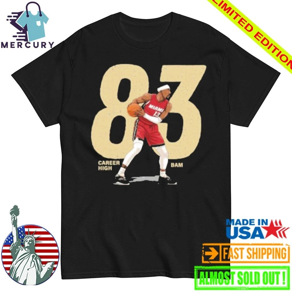 Miami Adebayo #13 Career High 83 for Bam Shirt