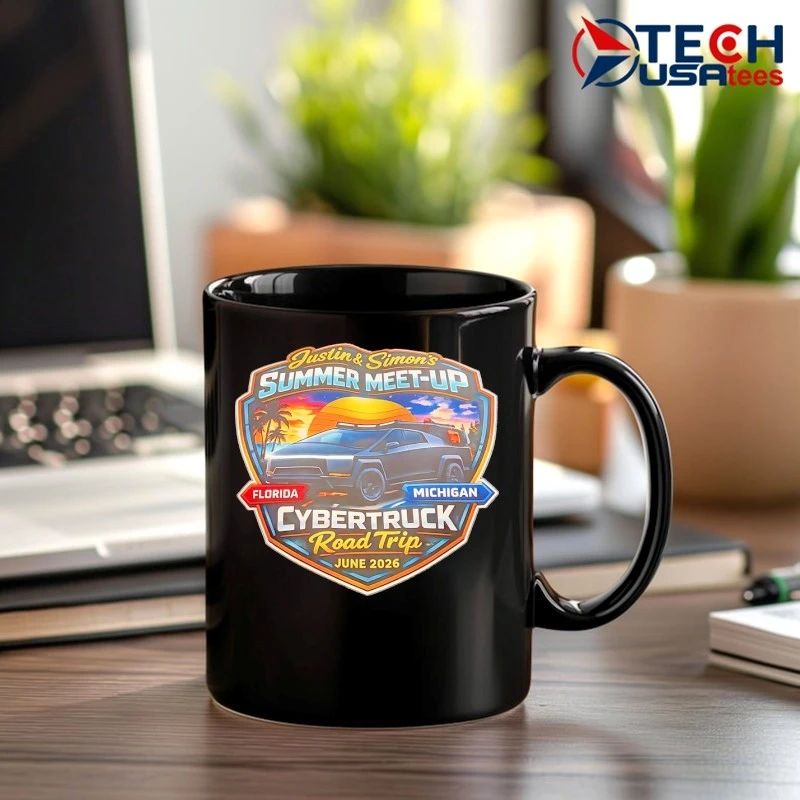 Justin and Simon’s Summer Meet-up Cybertruck Road Trip 2026 shirt