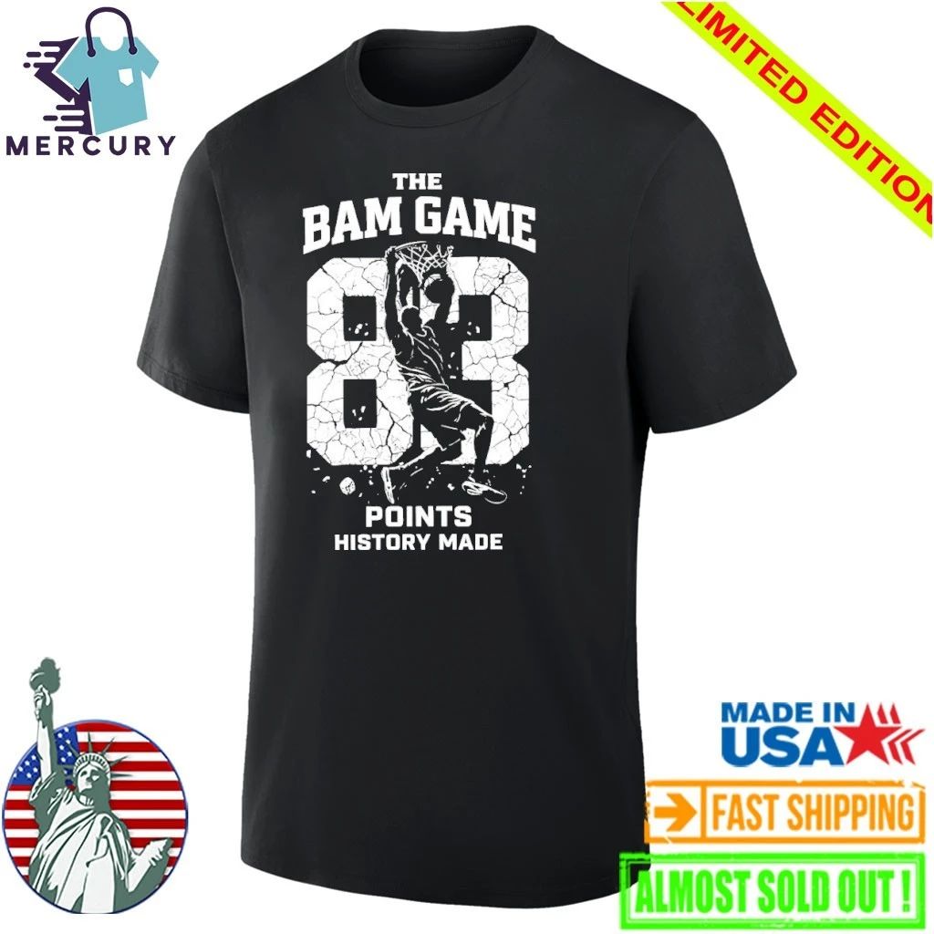 Bam Adebayo Miami Heat The Bam Game 83 Point History Made Shirt