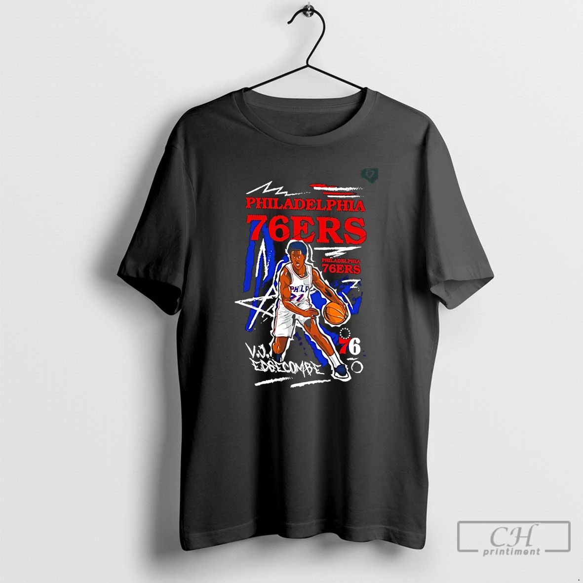 Classic Vj Edgecombe Philadelphia 76ers Chalked Up Player Paint