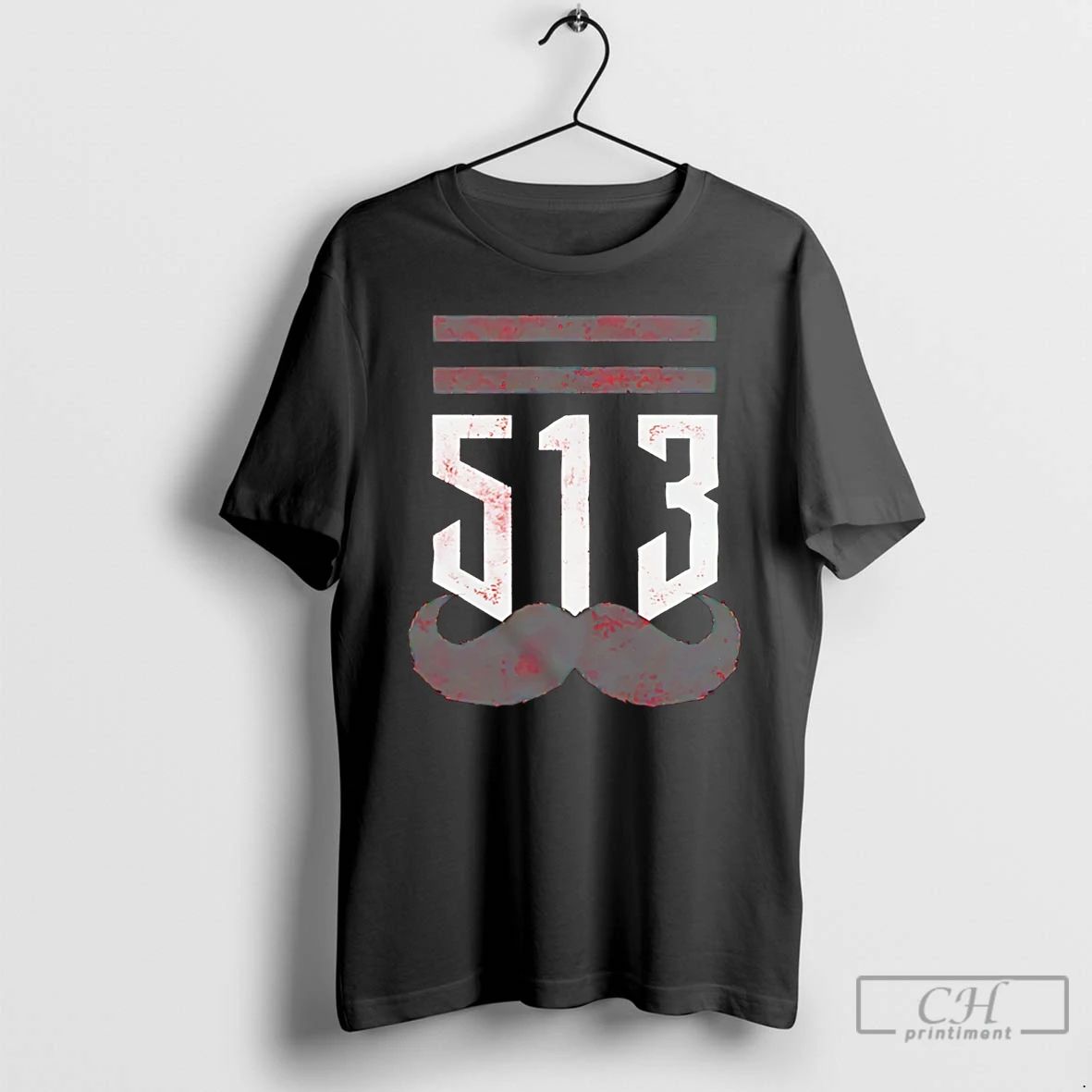 Classic The 513 Stache Cincinnati Baseball