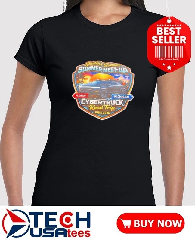 Justin and Simon’s Summer Meet-up Cybertruck Road Trip 2026 shirt
