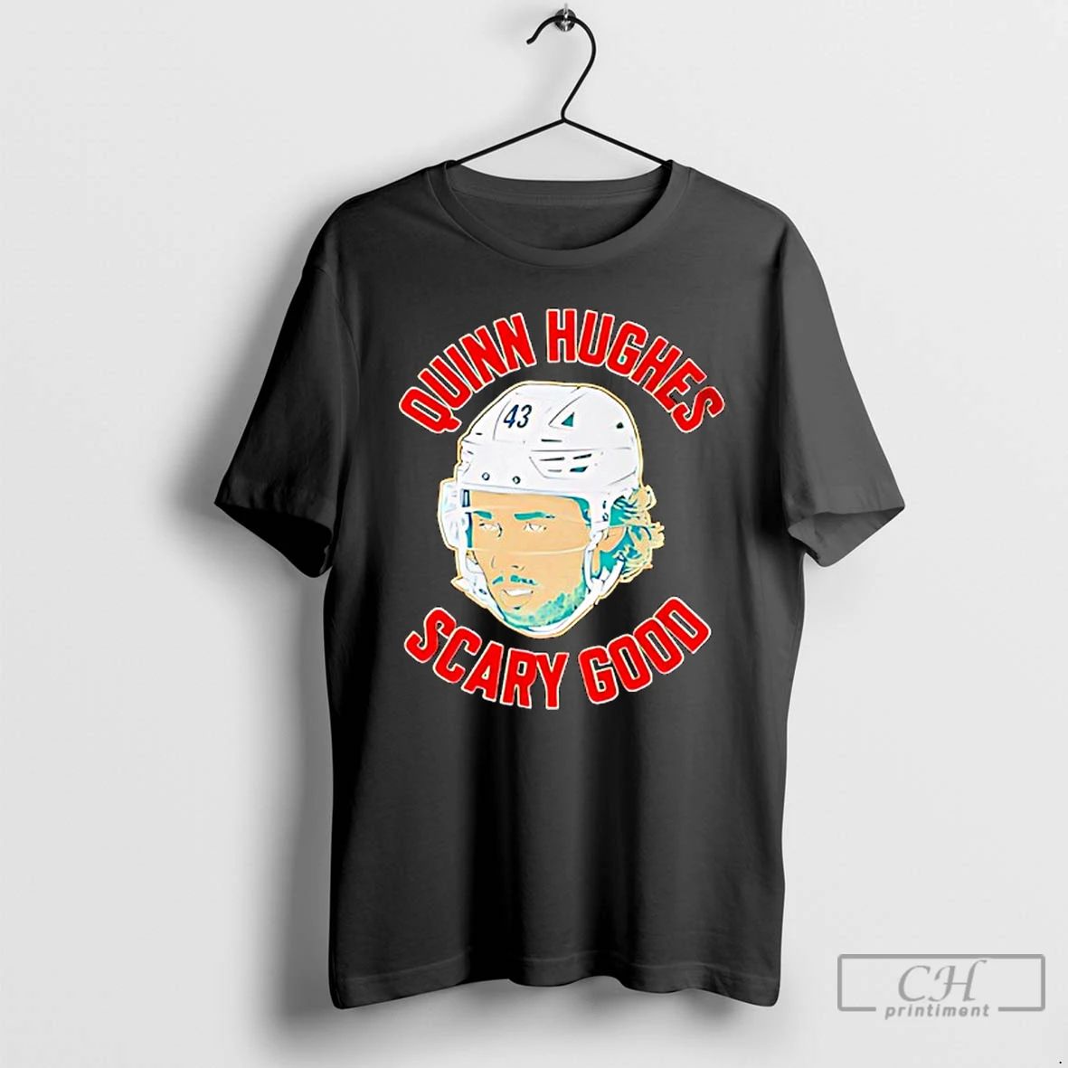 Classic Quinn Hughes Scary Good Hockey 43 Head