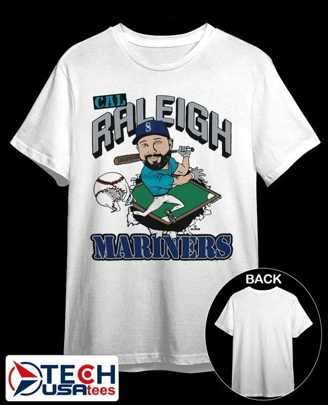 Seattle Mariners Baseball Cal Raleigh caricature shirt