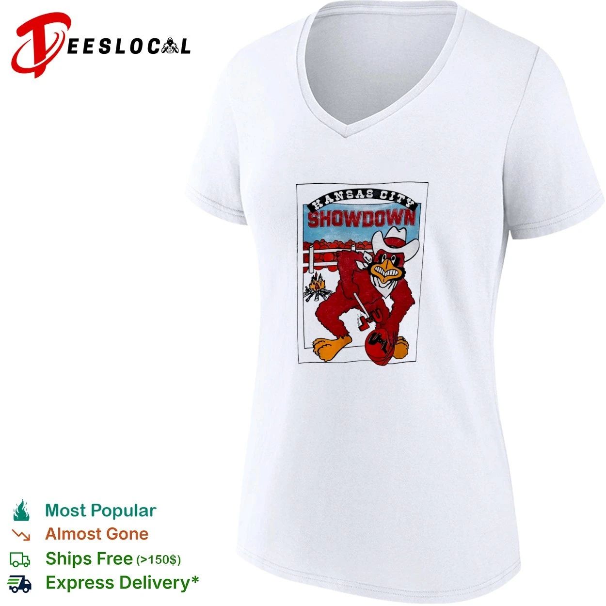 Kansas City Showdown U of L Cardinal Mascot T-shirt