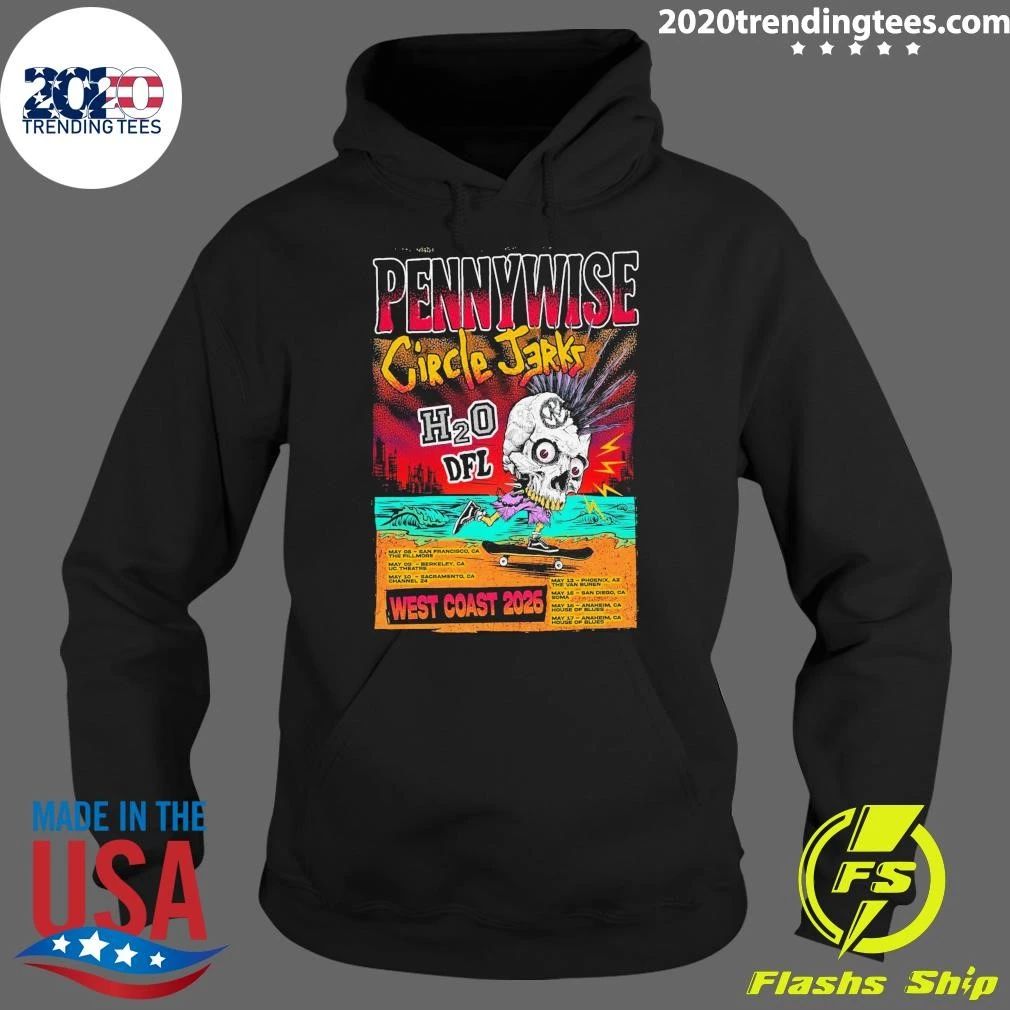 Circle Jerks With Pennywise West Coast 2026 Tour Shirt