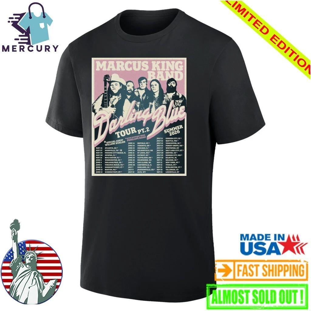 Marcus King Band 2026 Darling Blue Tour Summer Poster Shirt