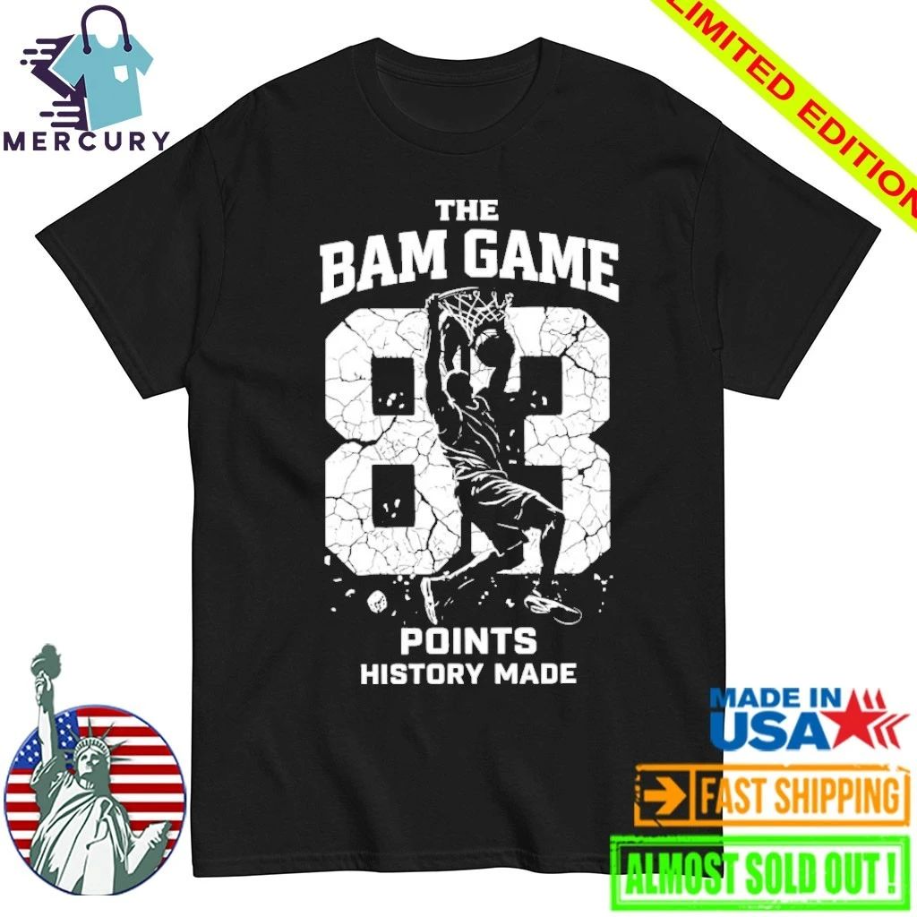 Bam Adebayo Miami Heat The Bam Game 83 Point History Made Shirt